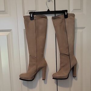 Formentini Suede Beige Heeled Women's Boots Size